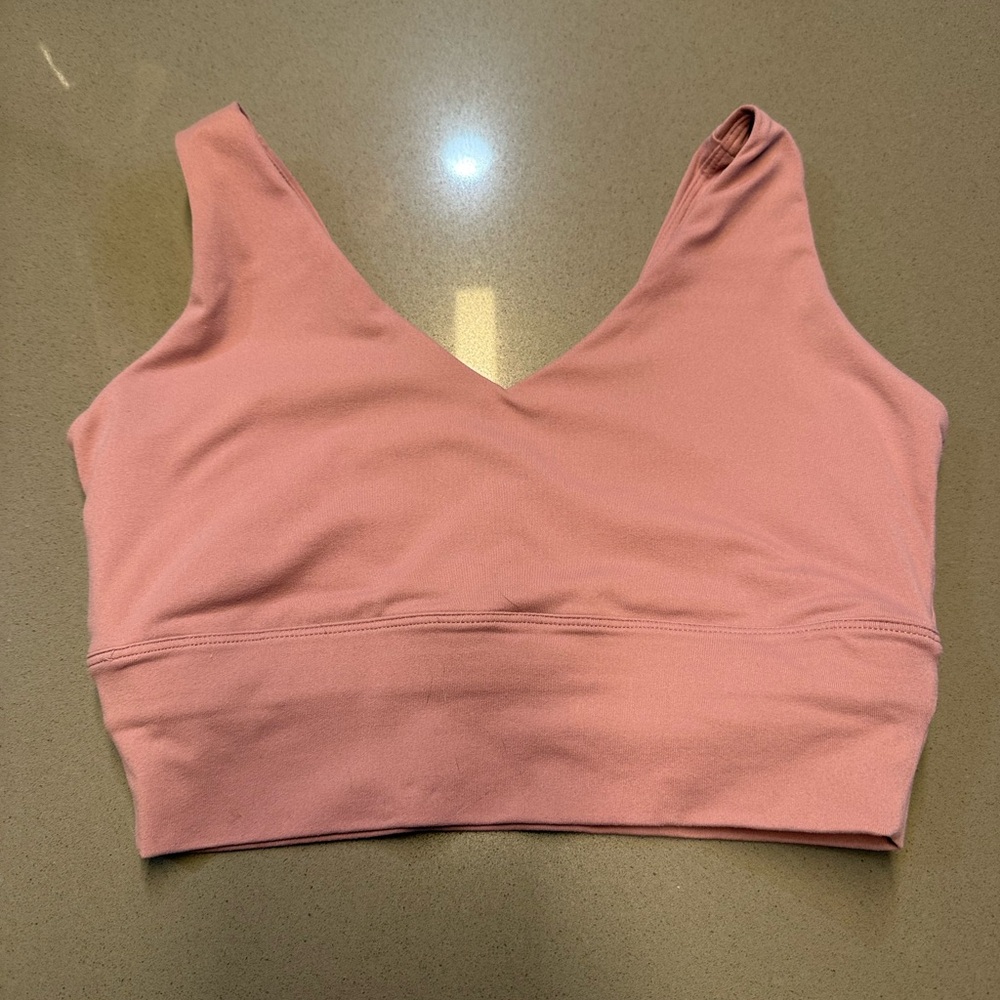 Pink V-Neck Crop Top